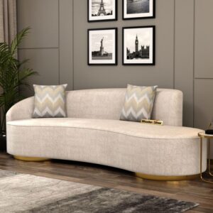 Osbert 3 Seater Curved Sofa (Cotton, Jade Ivory)